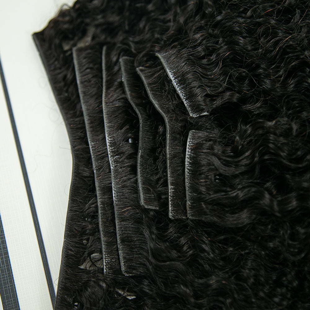 NEW Skinweft Invisible Seamless Clip-Ins Extensions Tight Curly
