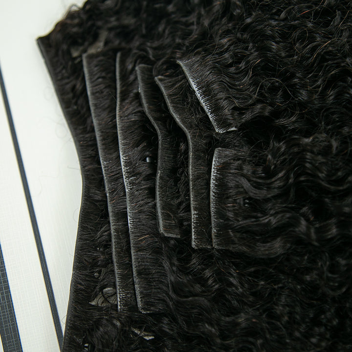 NEW Skinweft Invisible Seamless Clip-Ins Extensions Tight Curly
