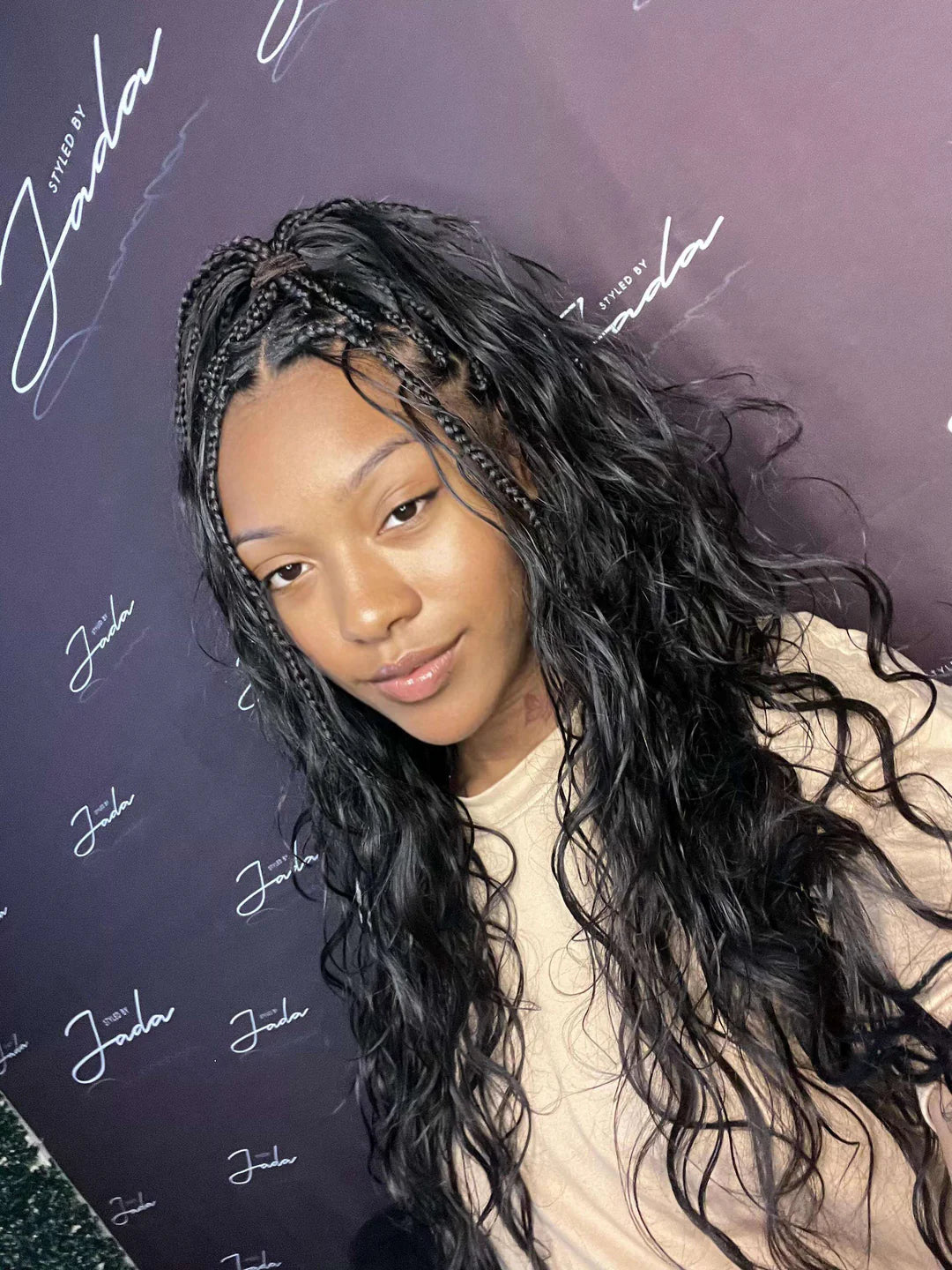 long bohemian box braids