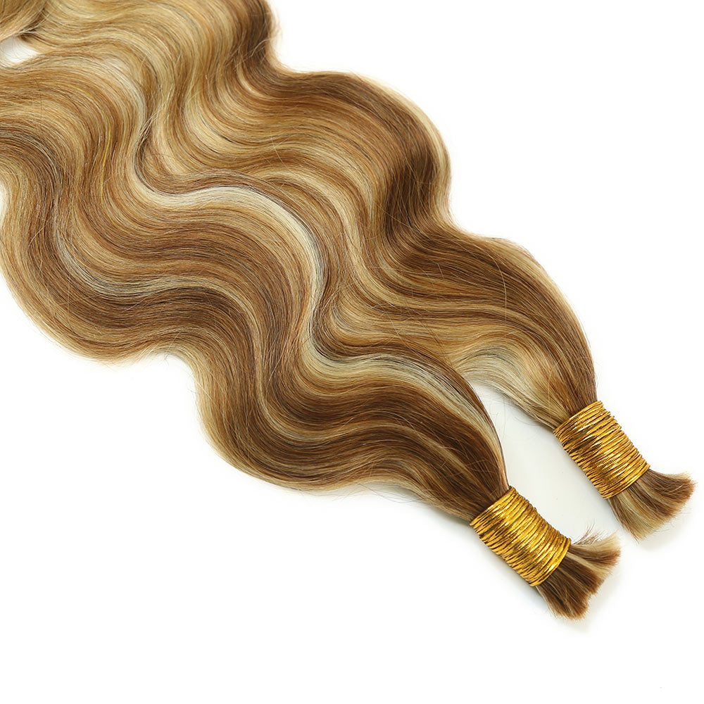 Bulk Human Hair For Braiding Blend #27/30/613 Body Wave