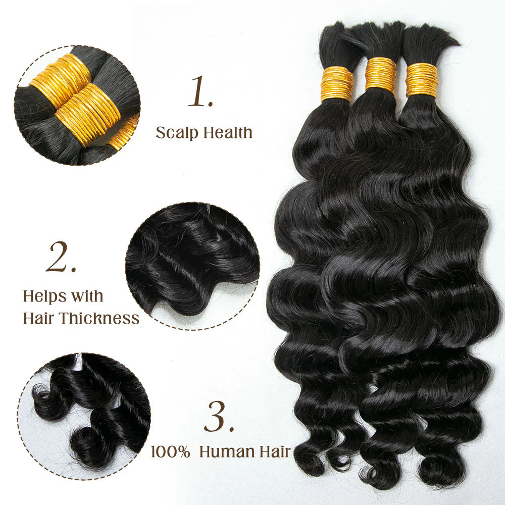 human hair for boho knotless
