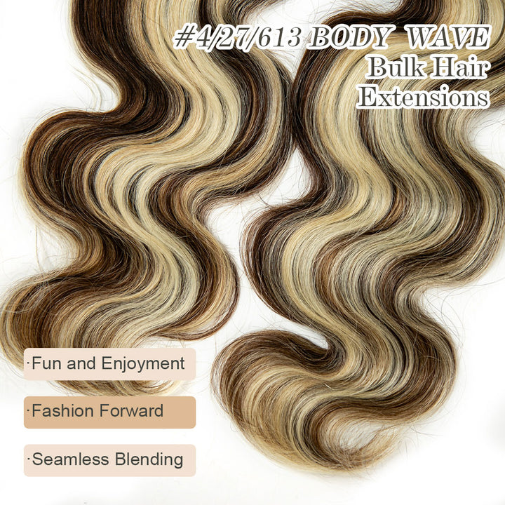 Bulk Human Hair For Braiding Blend #4/27/613 Body Wave