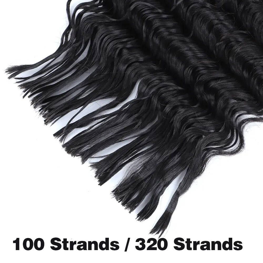 Pre-Divided Deep Wave Double Drawn Human Hair For Boho Braids