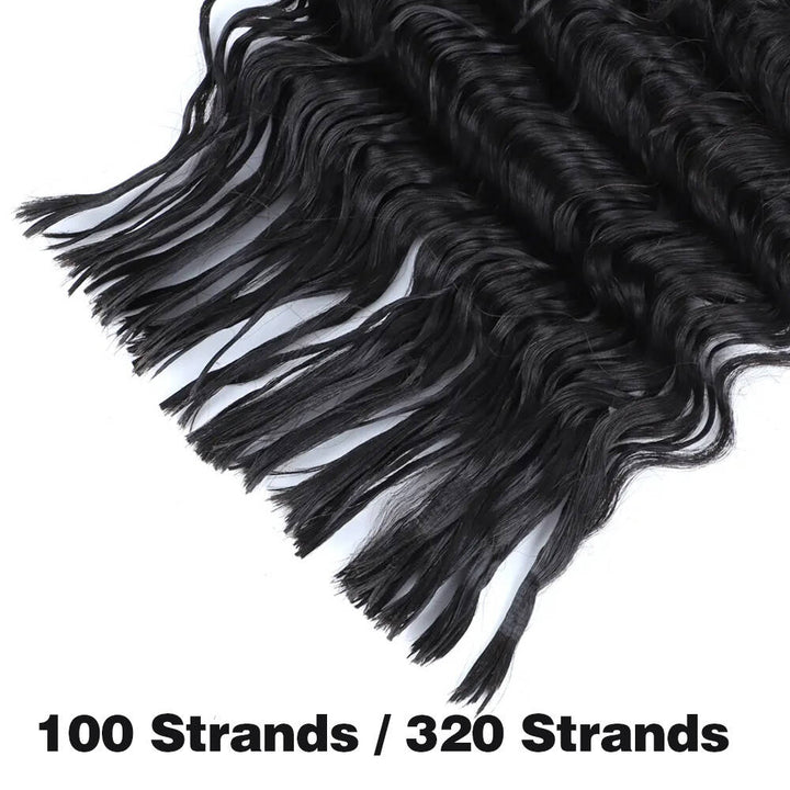 Pre-Divided Deep Wave Double Drawn Human Hair For Boho Braids