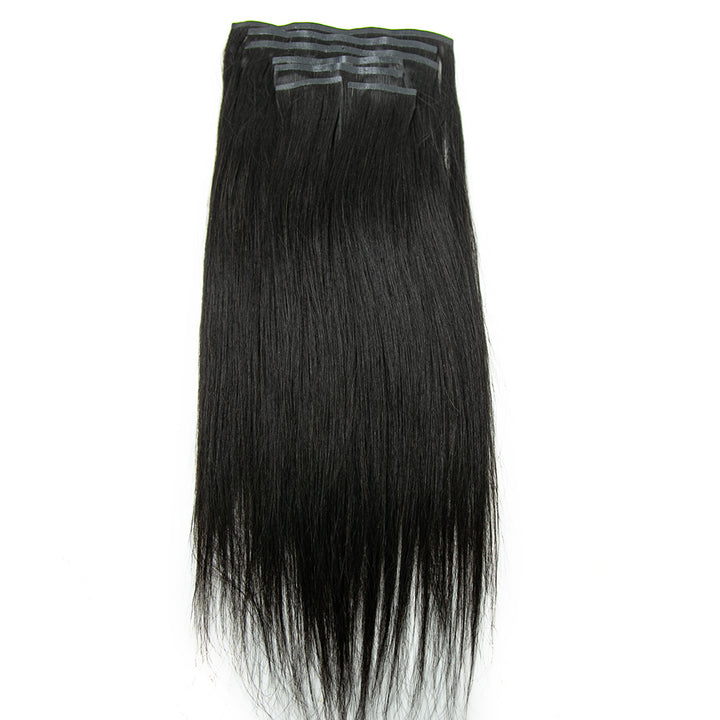 Seamless Clip-In Hair Extensions Silk Straight Brazilian Human Hair