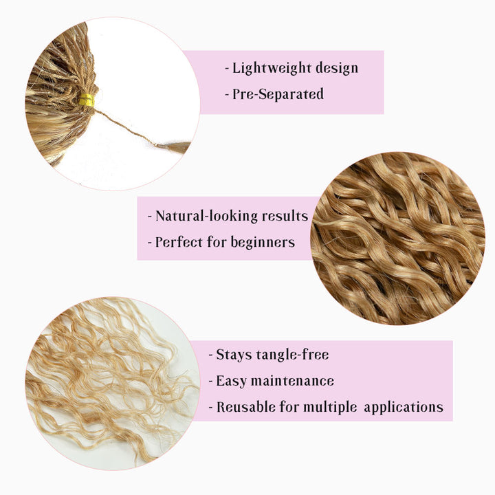 #27 Blonde Spanish Curly EAYON Lightweight Crochet Human Hair