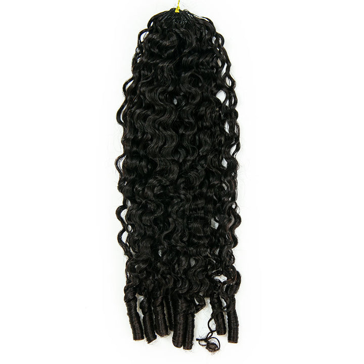 EAYON Lightweight Water Curly Crochet Human Hair Extension