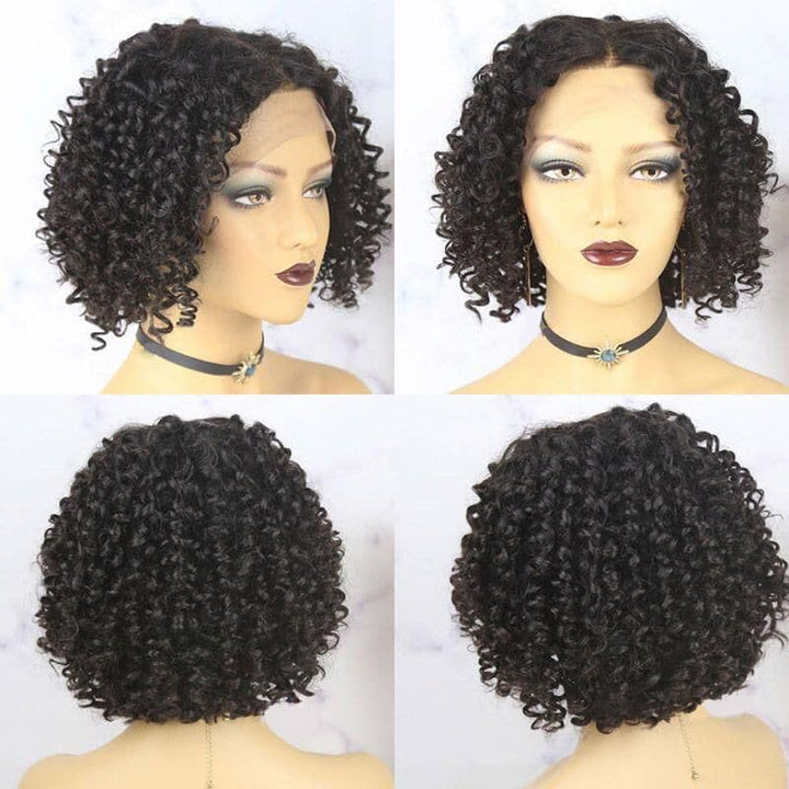 Pre Plucked Wand Curls HD Lace Front BOB Wig AOBWC-1