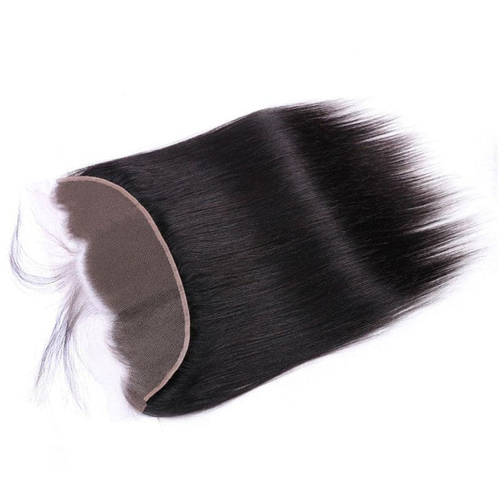 Perruque frontale en dentelle 13x4, cheveux humains lisses et soyeux
