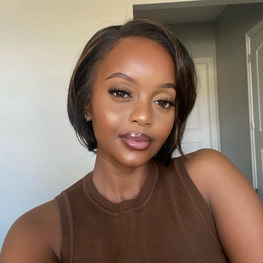 Highlighted #4/27 Pixie Cut Layered Straight BOB Lace Wig OBCT427
