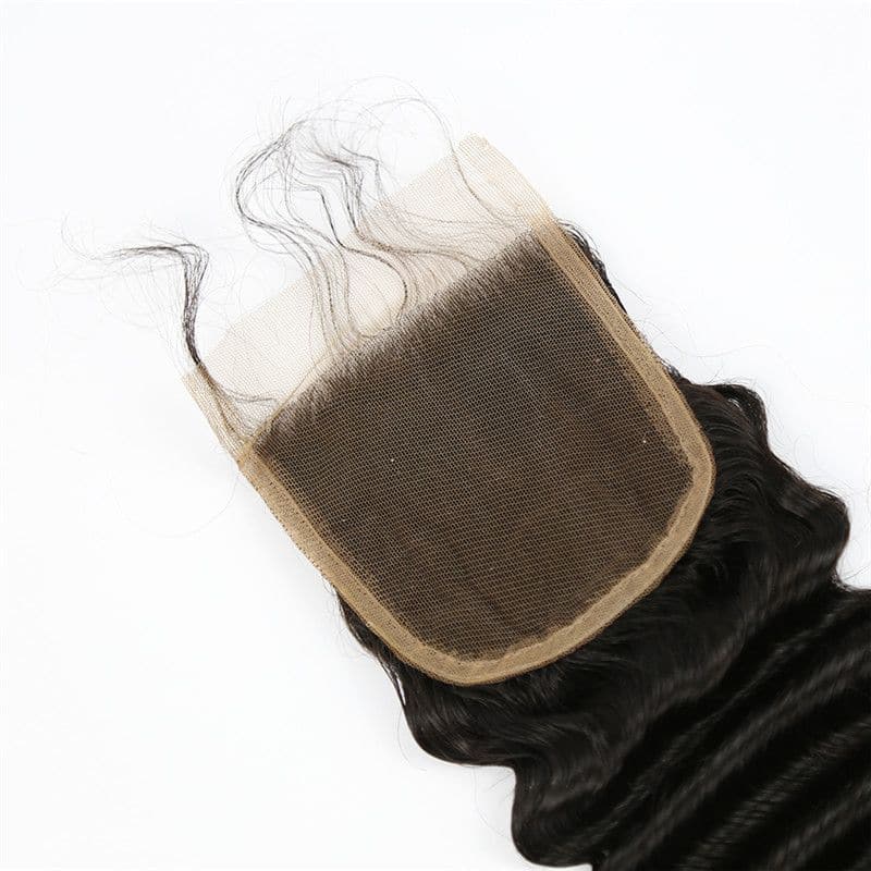 4x4 Lace Closure Deep Wave Human Hair