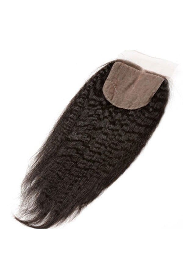 4x4 Lace Closure Kinky Straight Human Hair