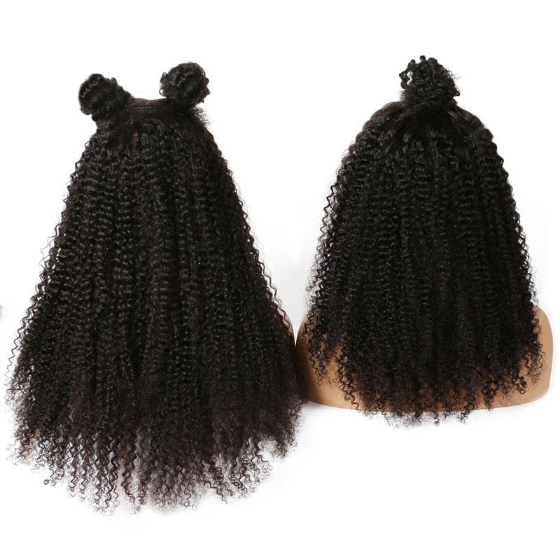 Perruque frontale en dentelle transparente crépue bouclée 13x4 BBK-1