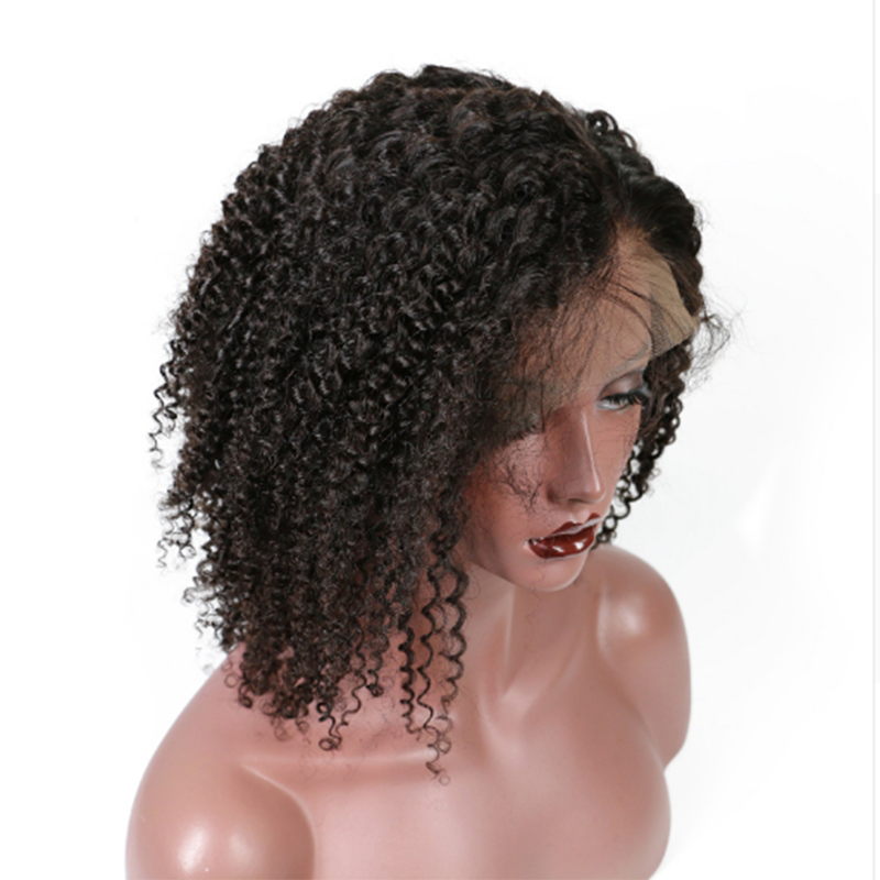 Perruque frontale en dentelle transparente crépue bouclée 13x4 BBK-1