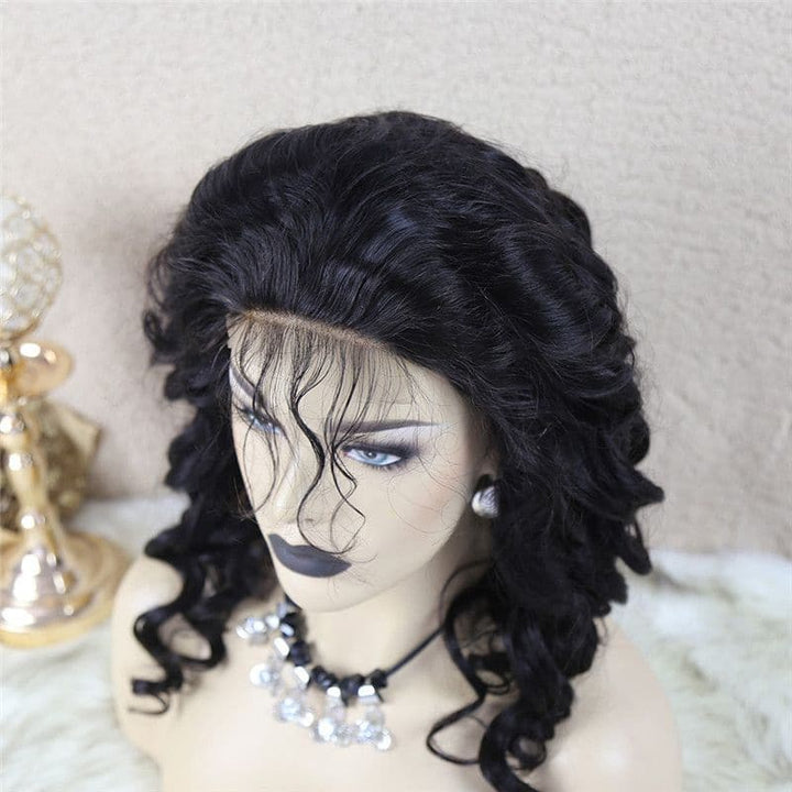 Perruque Bob Loose Wave 4x4 avec fermeture en dentelle, cheveux humains BBWB4-4