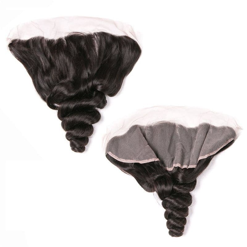 Mèches de cheveux humains Loose Wave avec dentelle frontale 13x4