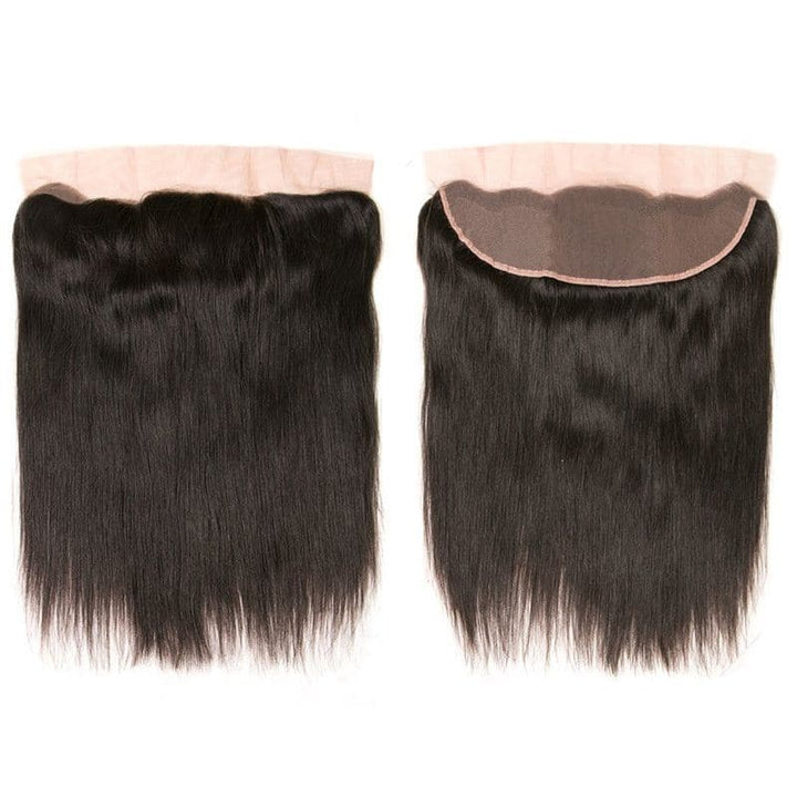 Lots de cheveux humains lisses et soyeux avec dentelle frontale 13x4