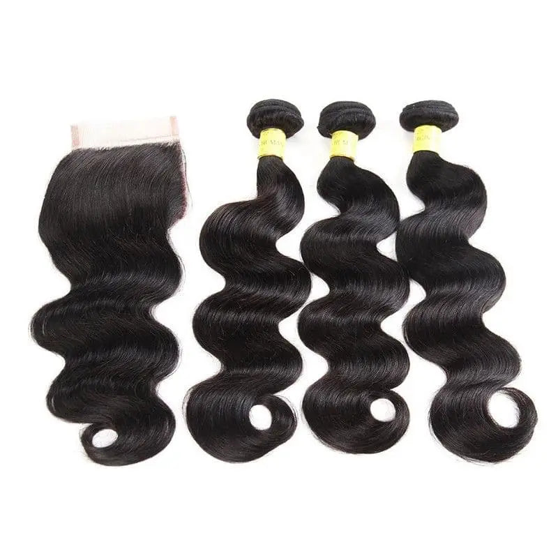Bundles With 4x4 & 5x5 Lace Closure Body Wave Human Hair  display picture 1