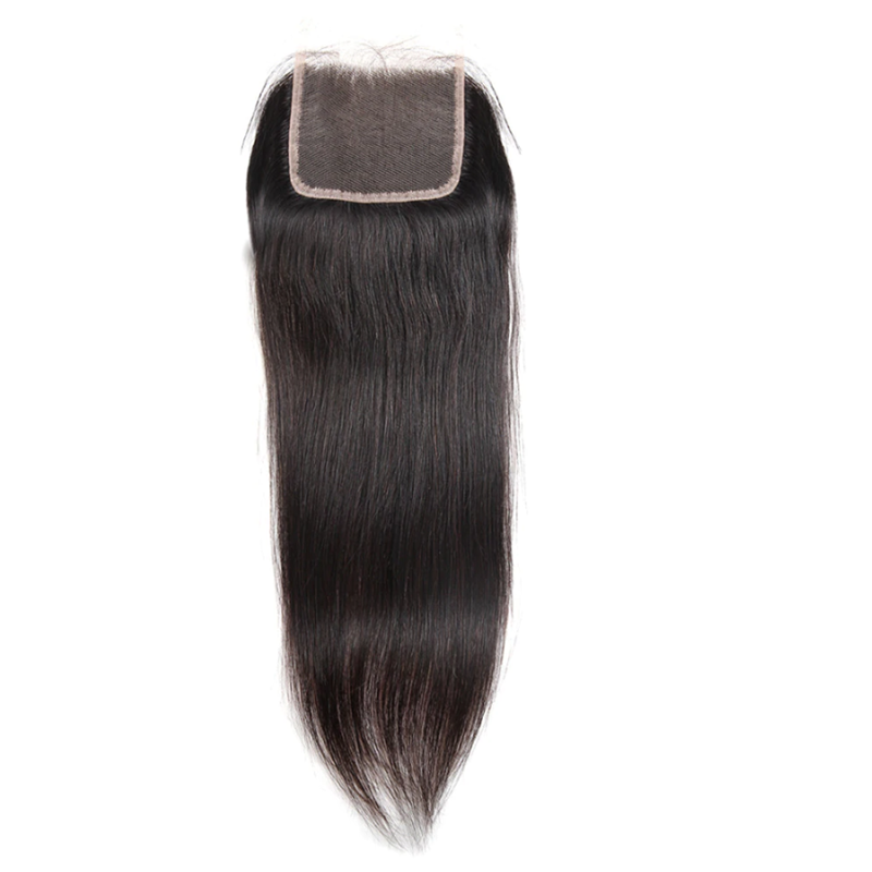 Bundles With 4x4 & 5x5 Lace Closure Silky Straight Human Hair