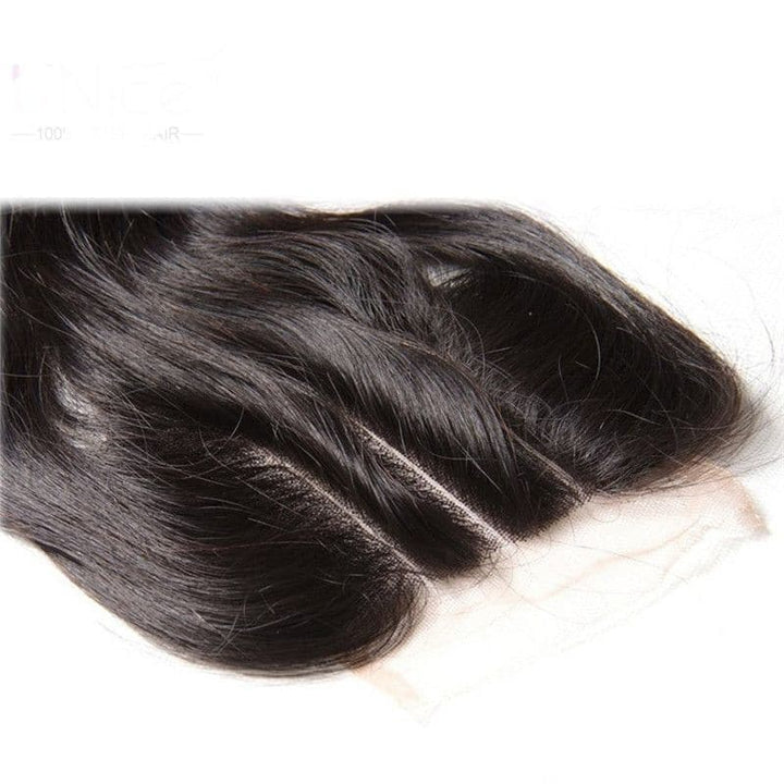 Bundles With 4x4 & 5x5 Lace Closure Silky Straight Human Hair
