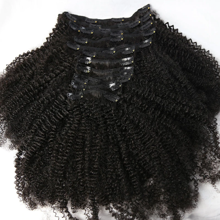 Eayonhair clip in hair extension Afro Kinky Curly Brazilian Human Hair