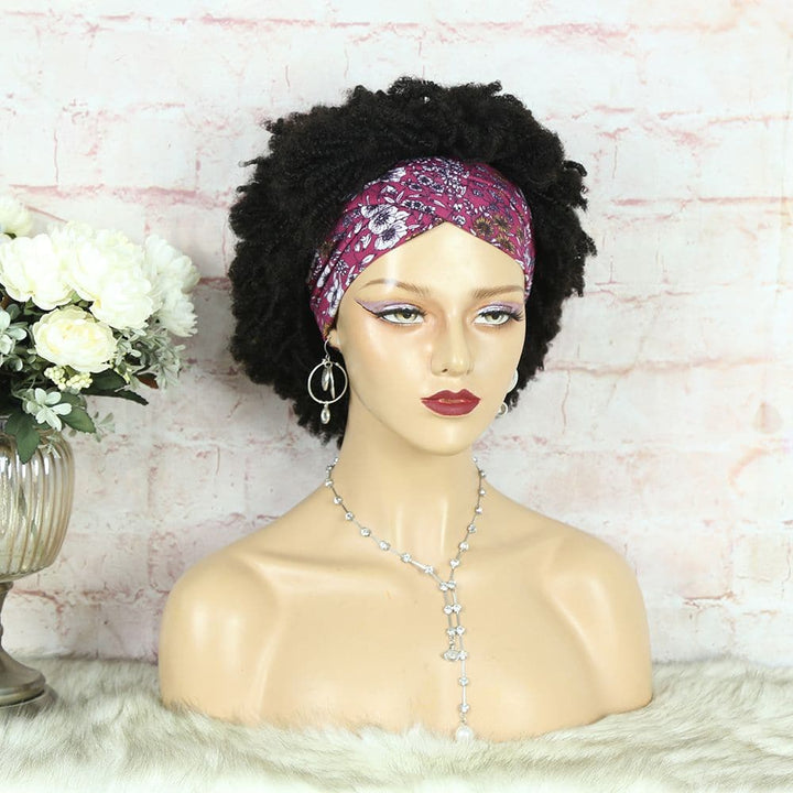 Headband Wig Afro Kinky Curly Human Hair5