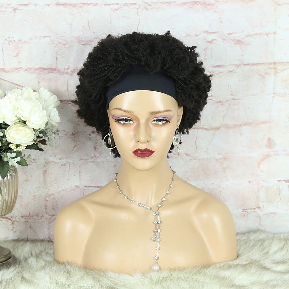 Headband Wig Afro Kinky Curly Human Hair8