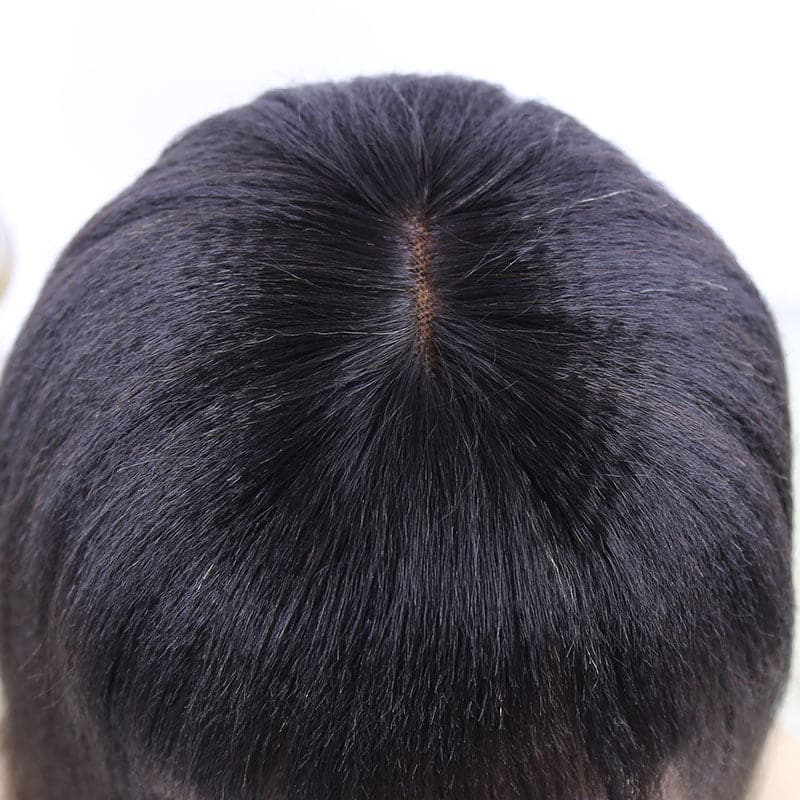 Perruque Yaki lisse et réaliste avec frange RSY-1