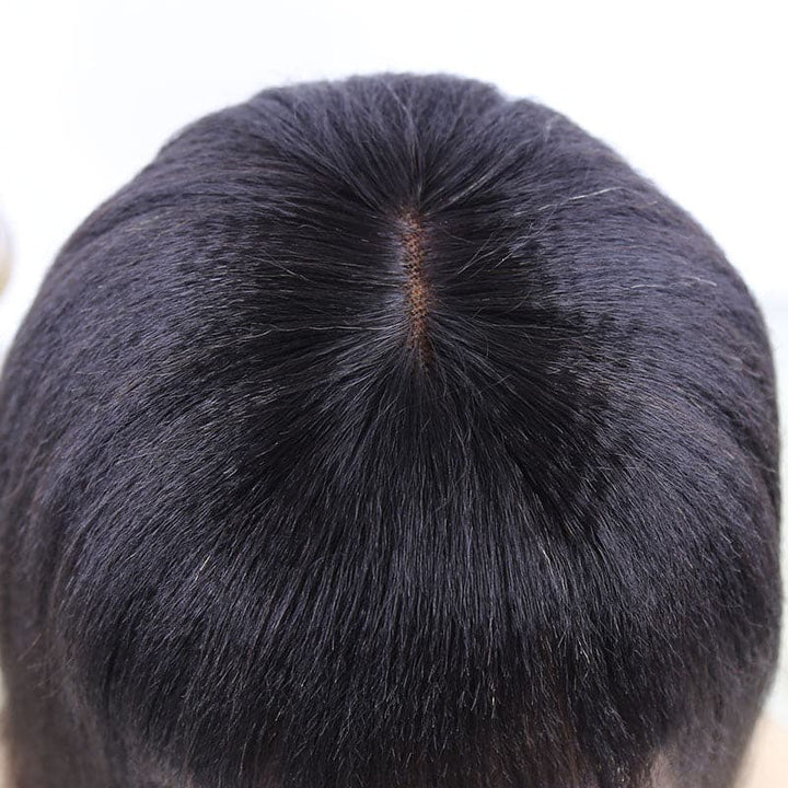 Perruque Yaki lisse et réaliste avec frange RSY-1