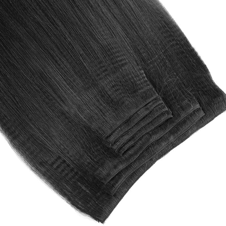 Extensions de cheveux à clipser, cheveux humains brésiliens lisses et yaki clairs