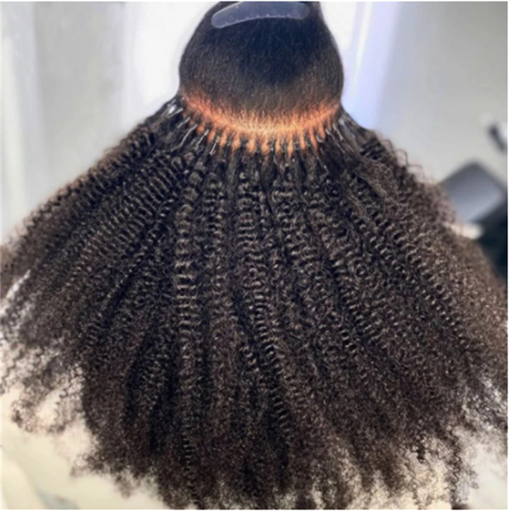 Micro Loop HAIR EXTENSION Afro Kinky Curly Human Hair