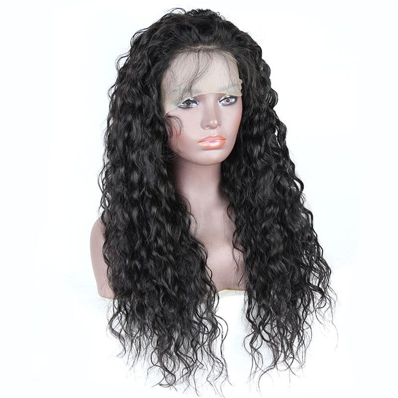 Pre Plucked Water Wave Full Lace Wig Human Hair 5