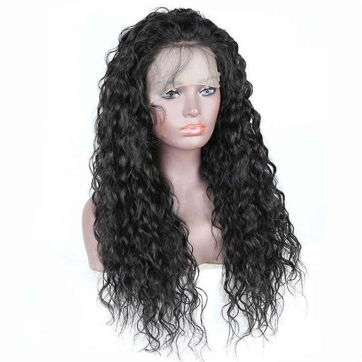 Pre Plucked Water Wave Full Lace Wig Human Hair 5