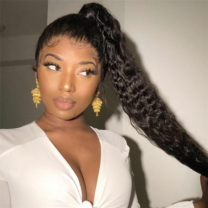 Queue de cheval ondulée en cheveux humains brésiliens