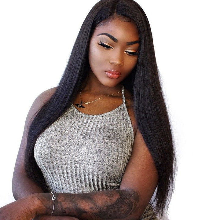 Perruque Lace Front Wig 13x4, soyeuse et lisse, transparente, BBT-1