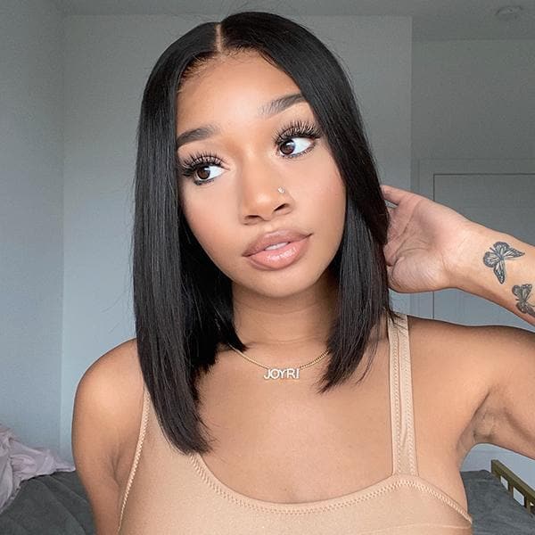 5x5 Lace Closure Perücke Blunt Cut Seidig Glatt BOB BOBST55
