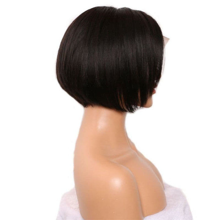 Perruque courte en dentelle lisse et soyeuse pré-coiffée coupe Pixie OBBT-L