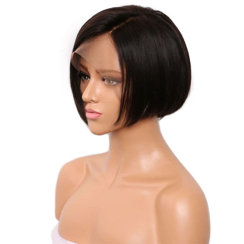 Perruque courte en dentelle lisse et soyeuse pré-coiffée coupe Pixie OBBT-L