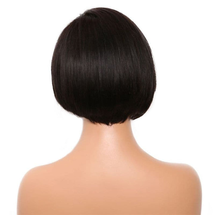 Perruque courte en dentelle lisse et soyeuse pré-coiffée coupe Pixie OBBT-L