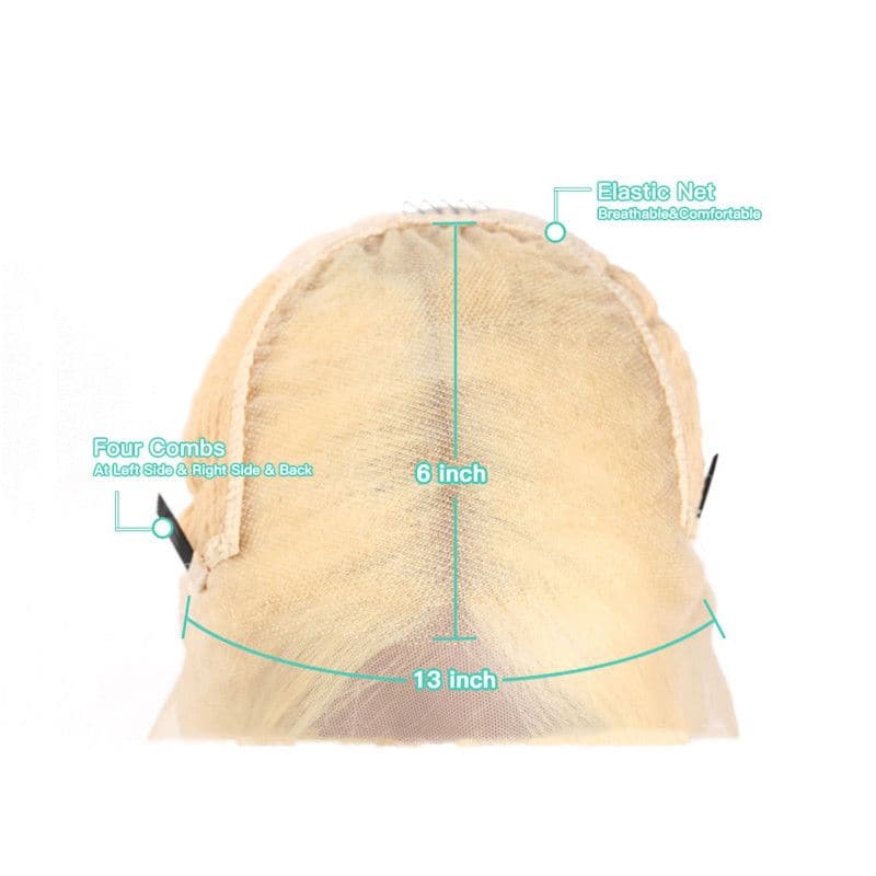 200 % Dichte #613 Blonde glatte 13x4 Lace Front Perücke 20MBBST#613