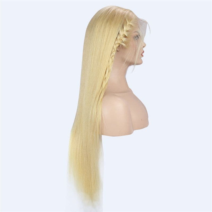 200 % Dichte #613 Blonde glatte 13x4 Lace Front Perücke 20MBBST#613