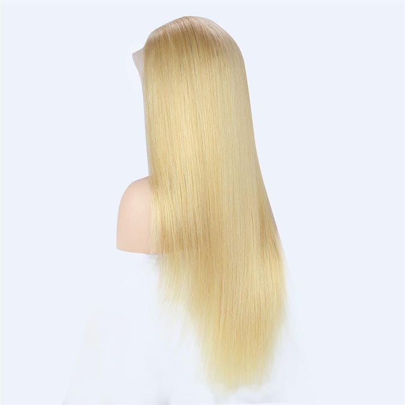 200 % Dichte #613 Blonde glatte 13x4 Lace Front Perücke 20MBBST#613