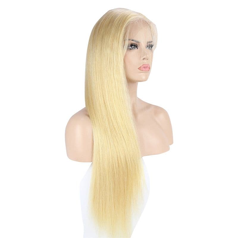 200 % Dichte #613 Blonde glatte 13x4 Lace Front Perücke 20MBBST#613
