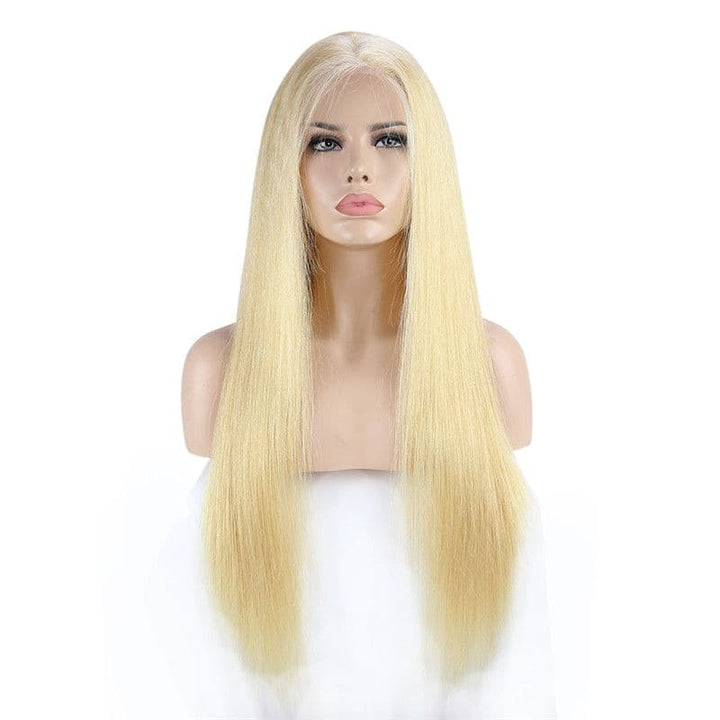 200 % Dichte #613 Blonde glatte 13x4 Lace Front Perücke 20MBBST#613
