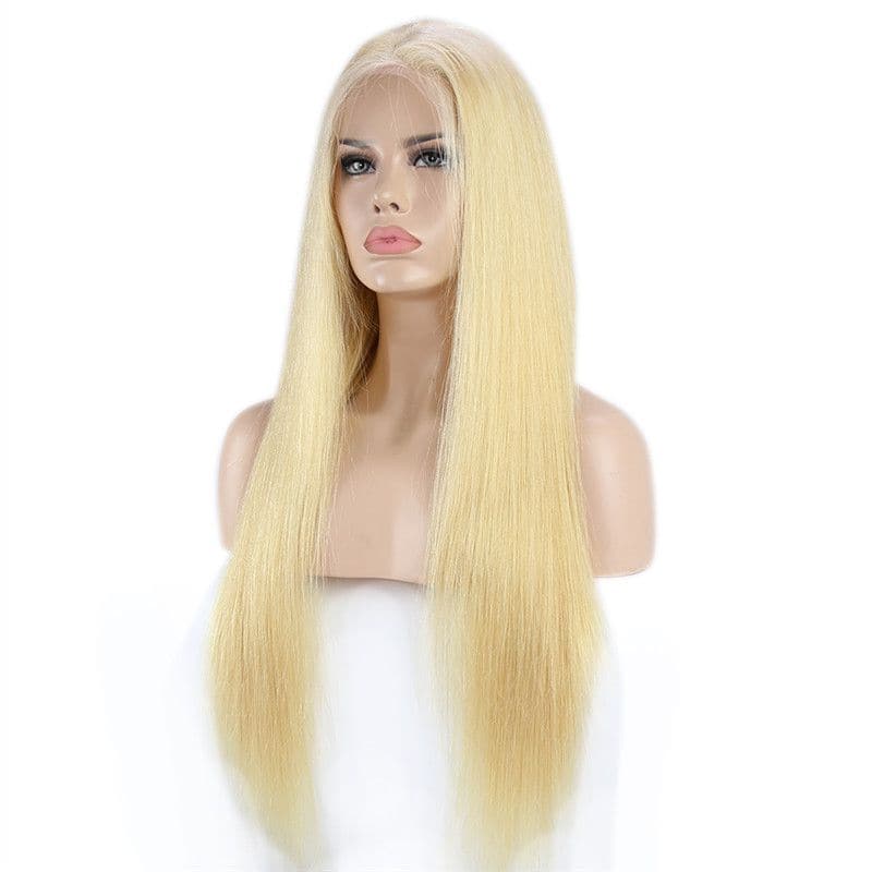 200 % Dichte #613 Blonde glatte 13x4 Lace Front Perücke 20MBBST#613