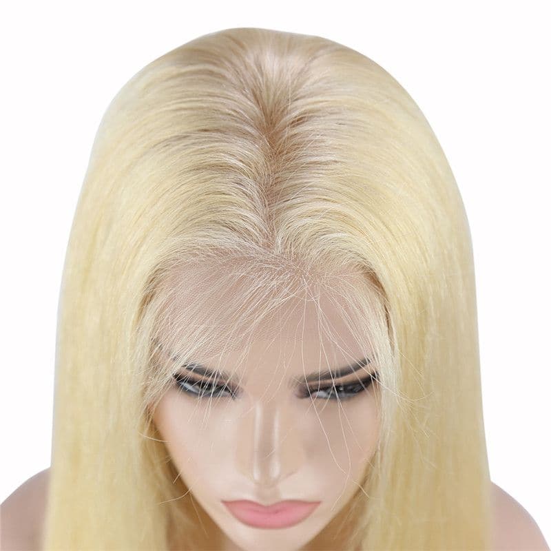 200 % Dichte #613 Blonde glatte 13x4 Lace Front Perücke 20MBBST#613