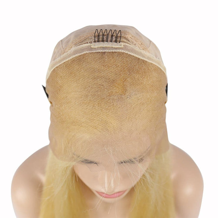 200 % Dichte #613 Blonde glatte 13x4 Lace Front Perücke 20MBBST#613