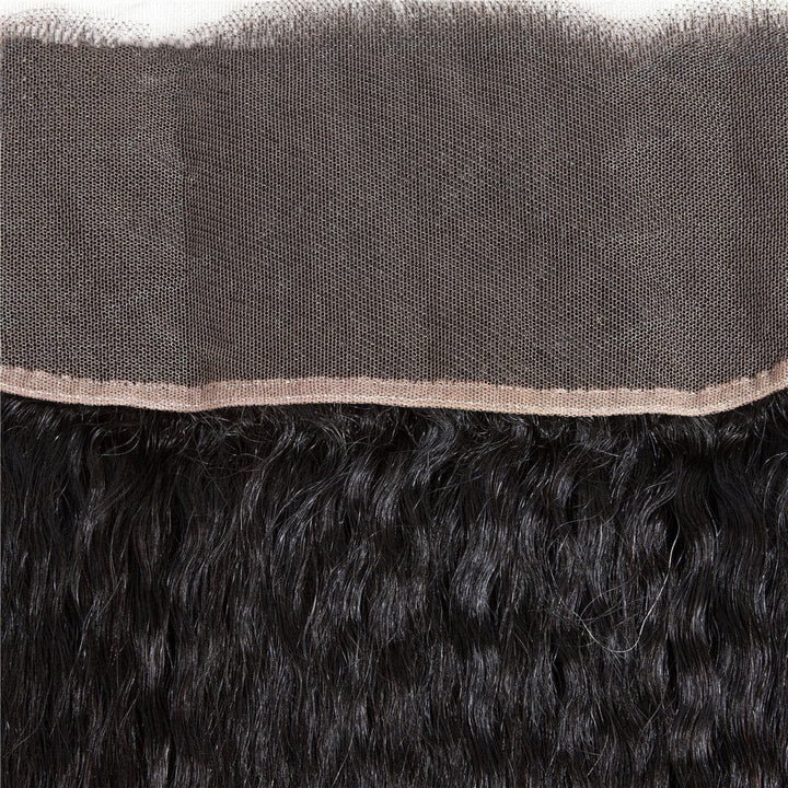 Perruques en cheveux humains crépus et lisses avec dentelle frontale 13x4