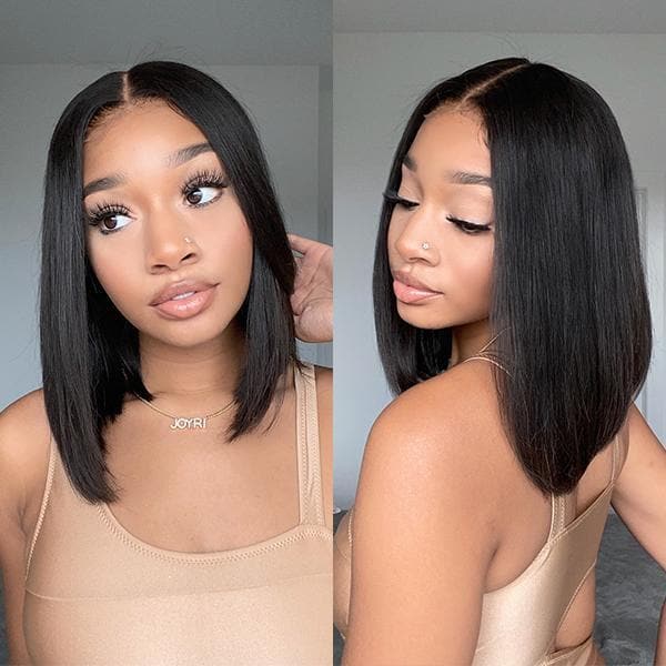 5x5 Lace Closure Perücke Blunt Cut Seidig Glatt BOB BOBST55