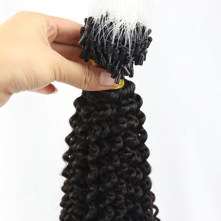 micro loop hair extensions application